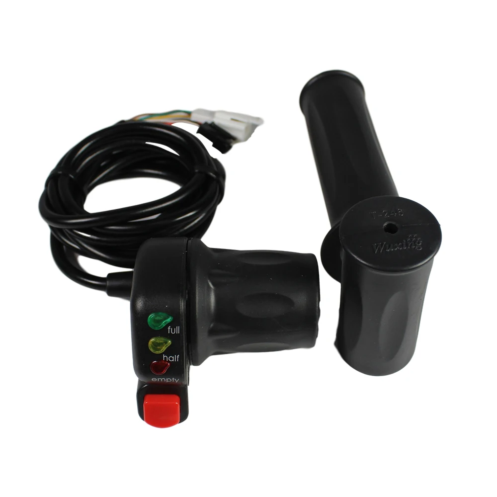 Wu Xing Ebike Throttle Half Twist Throttle 29DX 36V 48V With Battery Level and Indicating Lights
Wu Xing Ebike Throttle Half Twist Throttle 29DX 36V 48V With Battery Level and Indicating Lights