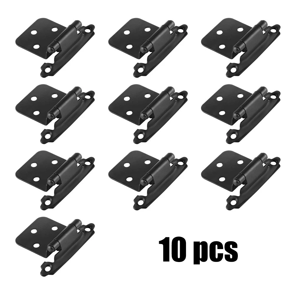 

10pcs Overlay Antique Cabinet Hinges Self Close Retro Door Flush Hinge Kitchen Shoe Cupboard Hardware Furniture Accessories