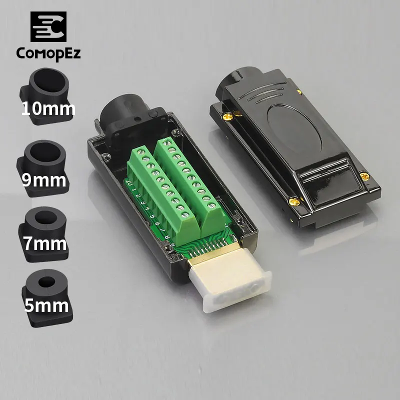 Solder-free HD Line Plug HDMI-compatible 2.0 Connector 4K 60HZ HD Line Repair DIY Male
Solder-free HD Line Plug HDMI-compatible 2.0 Connector 4K 60HZ HD Line Repair DIY Male