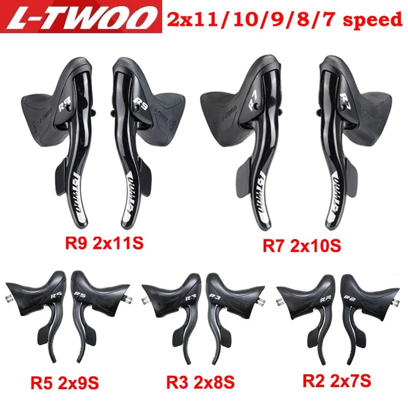 

LTWOO R9 2x11/R7 2x10/R5 2x9/R3 2x8/R2 2x7 speed Road Bike Shifters Lever Brake Road Bicycle Compatible for shimano Derailleur