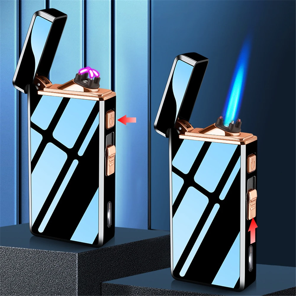 Gas and Electricity Dual Use USB Charging Dual Arc Metal Windproof Inflatable Lighter Outdoor Portable Lighter Men's Gift
Gas and Electricity Dual Use USB Charging Dual Arc Metal Windproof Inflatable Lighter Outdoor Portable Lighter Men's Gift