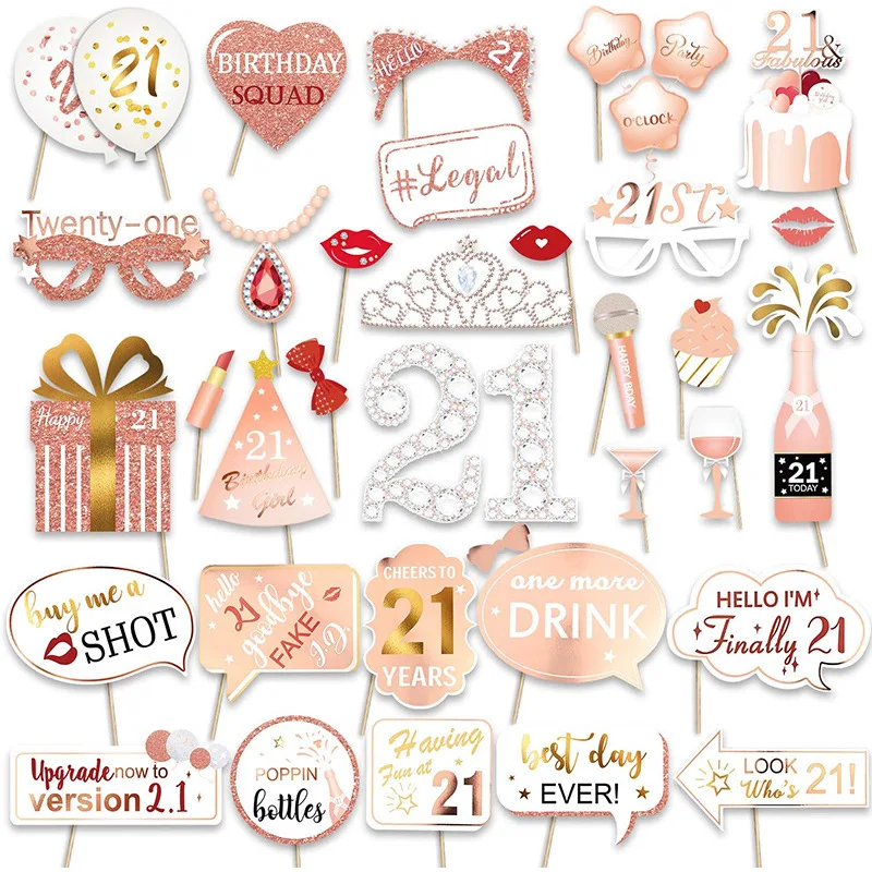 35 Packs Birthday Photo Booth Props for Women 18/21/30 Years Old Birthday Princess Crown Paper Photography Photobooth Props
35 Packs Birthday Photo Booth Props for Women 18/21/30 Years Old Birthday Princess Crown Paper Photography Photobooth Props