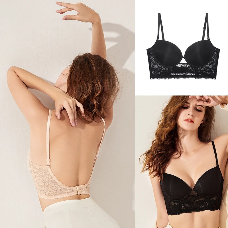 Backless Bra Invisible Bralette Lace Wedding Bras Low Back Underwear Push Up Brassiere Women Seamless Lingerie Sexy Corset BH
Backless Bra Invisible Bralette Lace Wedding Bras Low Back Underwear Push Up Brassiere Women Seamless Lingerie Sexy Corset BH