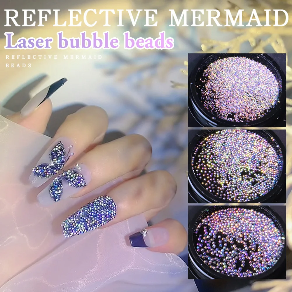 Mini Nail Laser Caviar Beads Sparkly Laser Reflective Glass Beads Bubble Balls DIY Nail Art Decoration Manicure Nail Ornaments
Mini Nail Laser Caviar Beads Sparkly Laser Reflective Glass Beads Bubble Balls DIY Nail Art Decoration Manicure Nail Ornaments