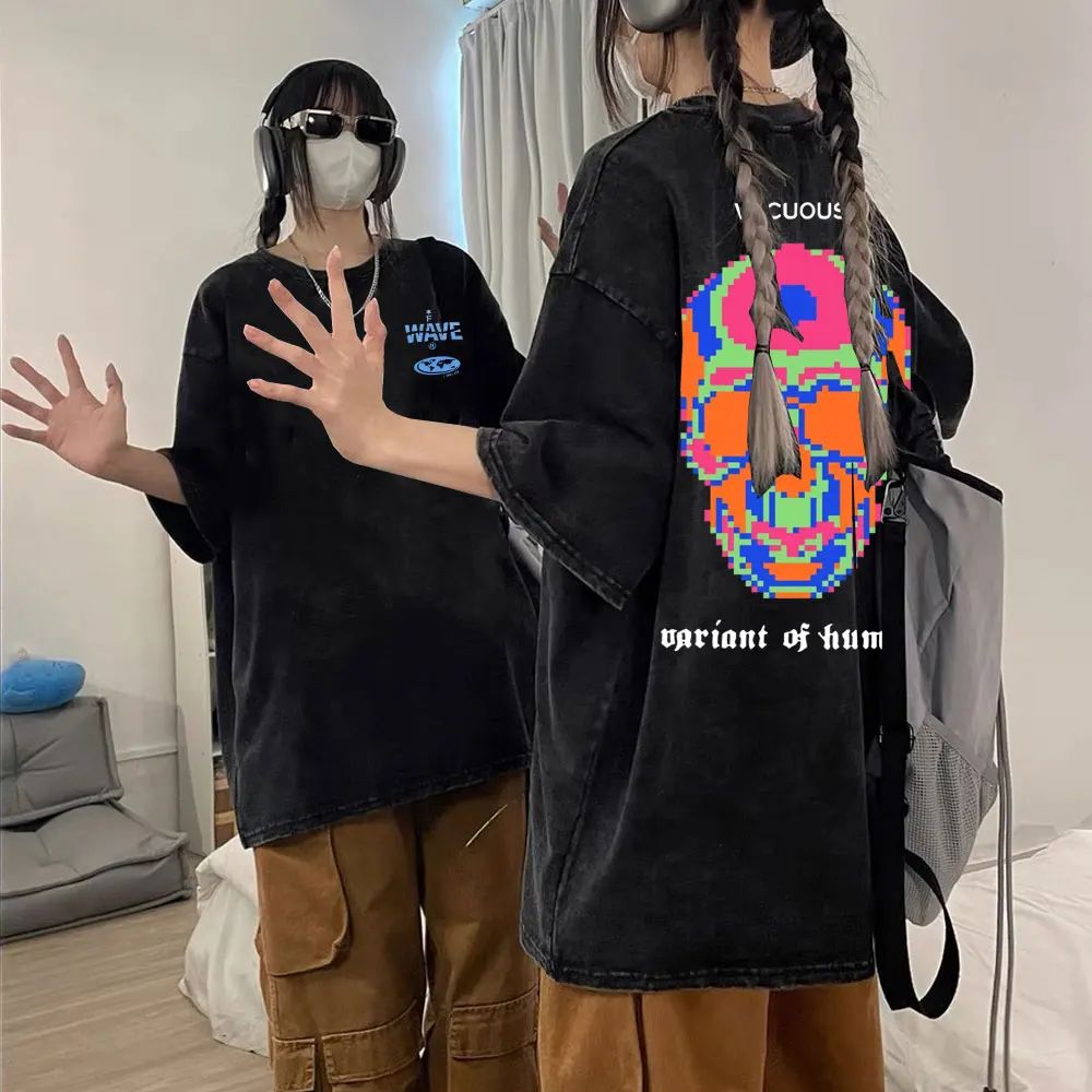 Skull Skeleton Thermal Imaging Graphic Tshirt Men Women Fashion Oversized Streetwear Unisex Hip Hop Wash Vintage Black T-shirts
Skull Skeleton Thermal Imaging Graphic Tshirt Men Women Fashion Oversized Streetwear Unisex Hip Hop Wash Vintage Black T-shirts