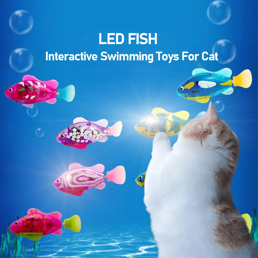 Cat Interactive Toy Pet Kitten LED Light Fish Swimming Robot Fish Toy For Cat Training & Behavior Aids Toys Cat Accessories
Cat Interactive Toy Pet Kitten LED Light Fish Swimming Robot Fish Toy For Cat Training & Behavior Aids Toys Cat Accessories