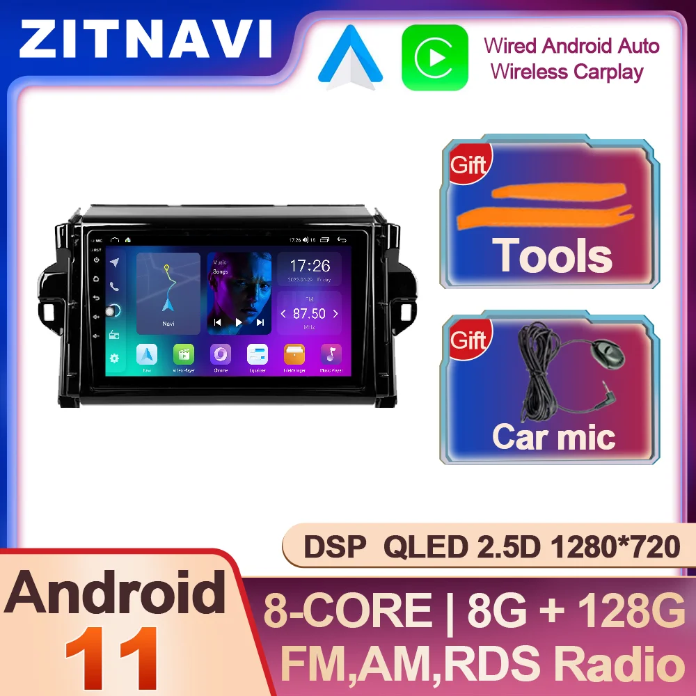 Android 11 для Toyota Fortuner 2 2015 - 2020 автомобильный радиоприемник DSP мультимедийный проигрыватель без 2din навигация GPS 5G WIFI BT AHD SWC 4G LTE 
Android 11 для Toyota Fortuner 2 2015 - 2020 автомобильный радиоприемник DSP мультимедийный проигрыватель без 2din навигация GPS 5G WIFI BT AHD SWC 4G LTE