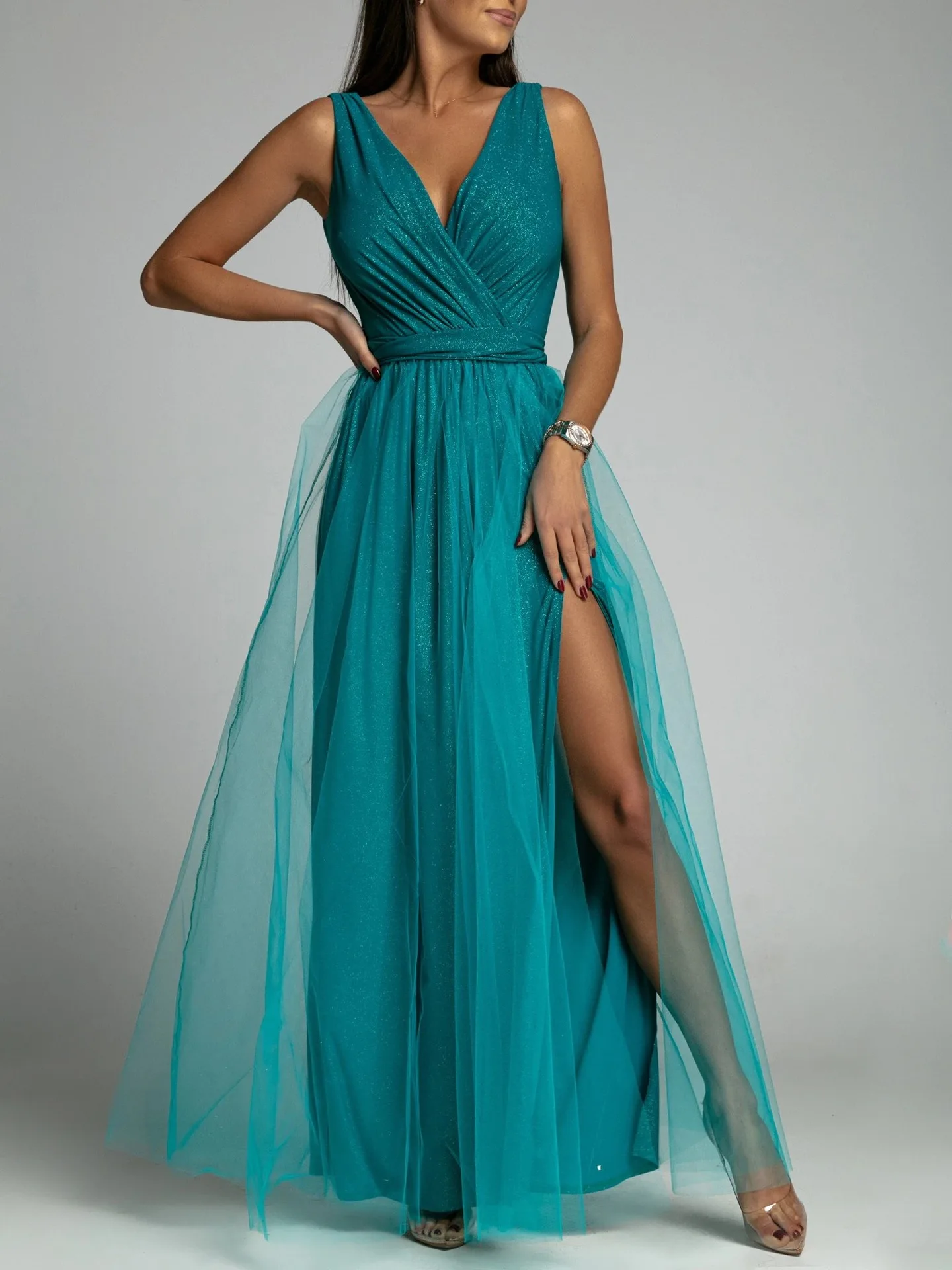Summer Sexy Sleeveless V-Neck Mesh Split Long Maxi Dress 2023 Elegant and Chic Night Party Cute Clothes
Summer Sexy Sleeveless V-Neck Mesh Split Long Maxi Dress 2023 Elegant and Chic Night Party Cute Clothes