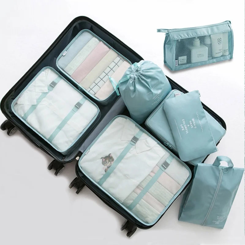 8 PCS Travel Storage Bag Set for Clothes Tidy Organizer Wardrobe Suitcase Pouch Travel Organizer Bag Case Shoes Packing Cube Bag 
8 PCS Travel Storage Bag Set for Clothes Tidy Organizer Wardrobe Suitcase Pouch Travel Organizer Bag Case Shoes Packing Cube Bag