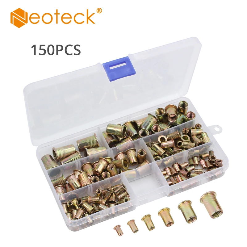 Neoteck 150Pcs Rivet Nuts Blind Rivet Nuts Rivet Nuts Assortment Set M3 - M10 for Metal Sheets Pipes Household Repair Tools
Neoteck 150Pcs Rivet Nuts Blind Rivet Nuts Rivet Nuts Assortment Set M3 - M10 for Metal Sheets Pipes Household Repair Tools