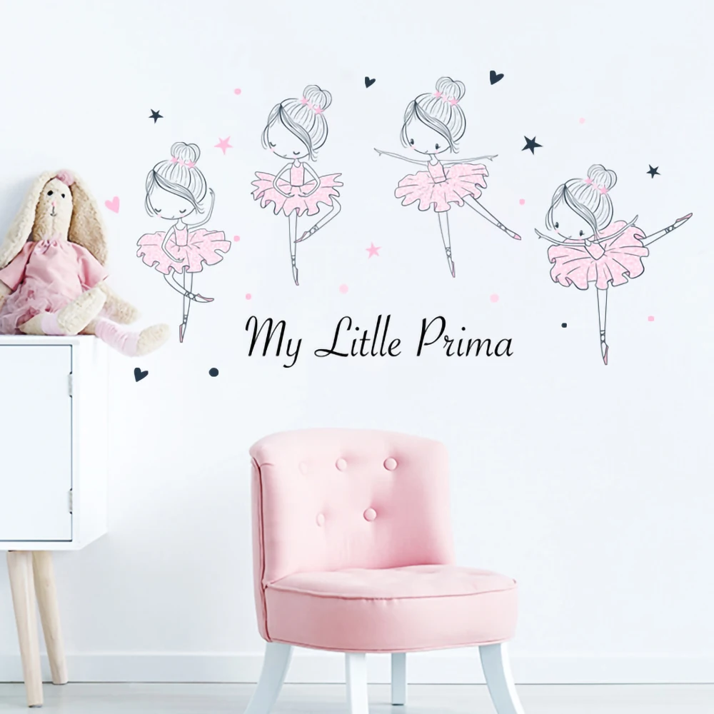 Cartoon Girl Dancing Ballet Wall Stickers Bedroom Living Room Home Decor Self-adhesive Wall Decals for Kids Room Decoration
Cartoon Girl Dancing Ballet Wall Stickers Bedroom Living Room Home Decor Self-adhesive Wall Decals for Kids Room Decoration