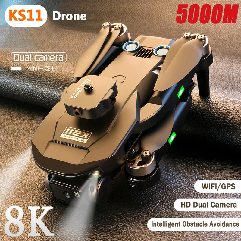 Original KS11 Drone Brushless Four-Wheel Drive Aircraft 4K/6K/8K Professional HD Dual Camera Outdoor Obstacle Avoidance UAV RC
Original KS11 Drone Brushless Four-Wheel Drive Aircraft 4K/6K/8K Professional HD Dual Camera Outdoor Obstacle Avoidance UAV RC
