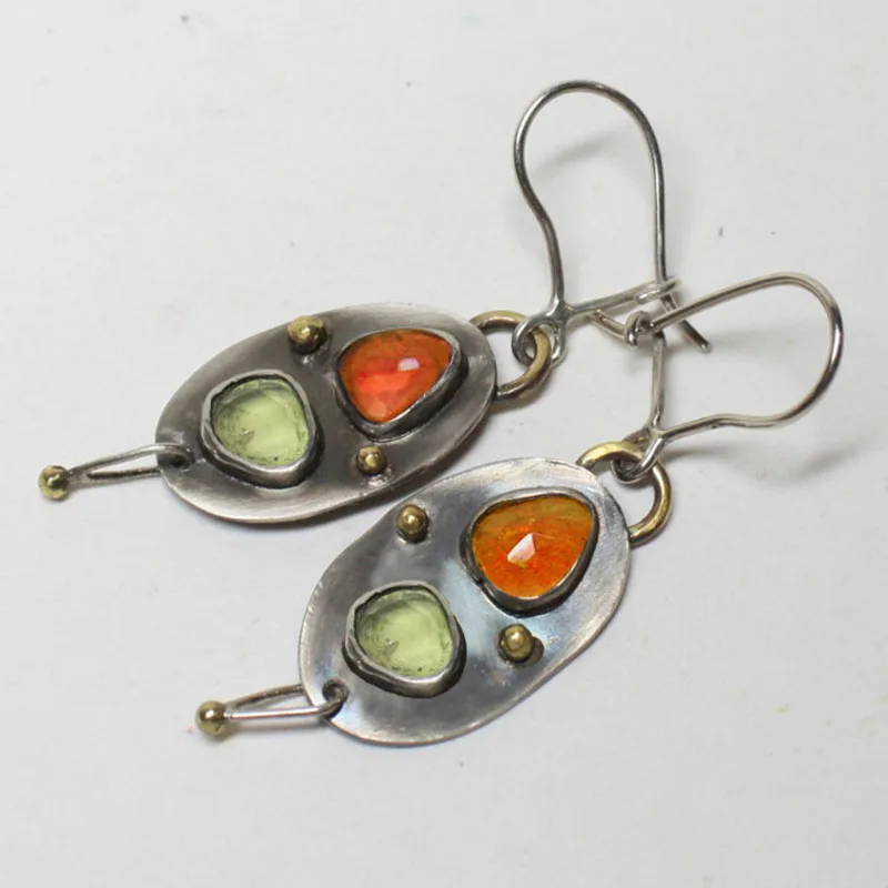 2022 New Teardrop Green Orange Stone Earrings Vintage Jewelry Antique Silver Color Statement Drop Earrings Women's Earrings
2022 New Teardrop Green Orange Stone Earrings Vintage Jewelry Antique Silver Color Statement Drop Earrings Women's Earrings
