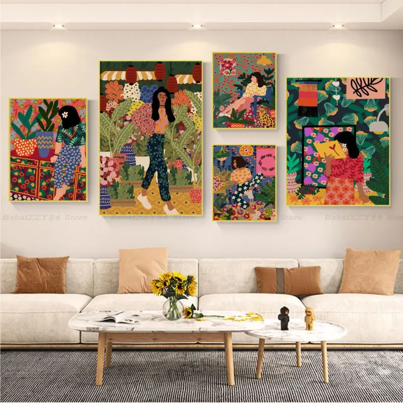 Fashion Vintage Girl Plant Dog DIY poster Decoracion Painting Wall Art Kraft Paper Decor Art Wall Stickers
Fashion Vintage Girl Plant Dog DIY poster Decoracion Painting Wall Art Kraft Paper Decor Art Wall Stickers