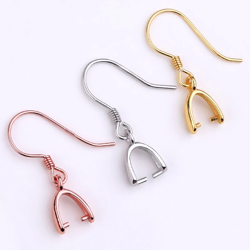 1Pair 925 Sterling Silver Earring Rose Gold Ear Hook Cabochons DIY Connectors for Jewelry Making Findings Materials Accessories
1Pair 925 Sterling Silver Earring Rose Gold Ear Hook Cabochons DIY Connectors for Jewelry Making Findings Materials Accessories