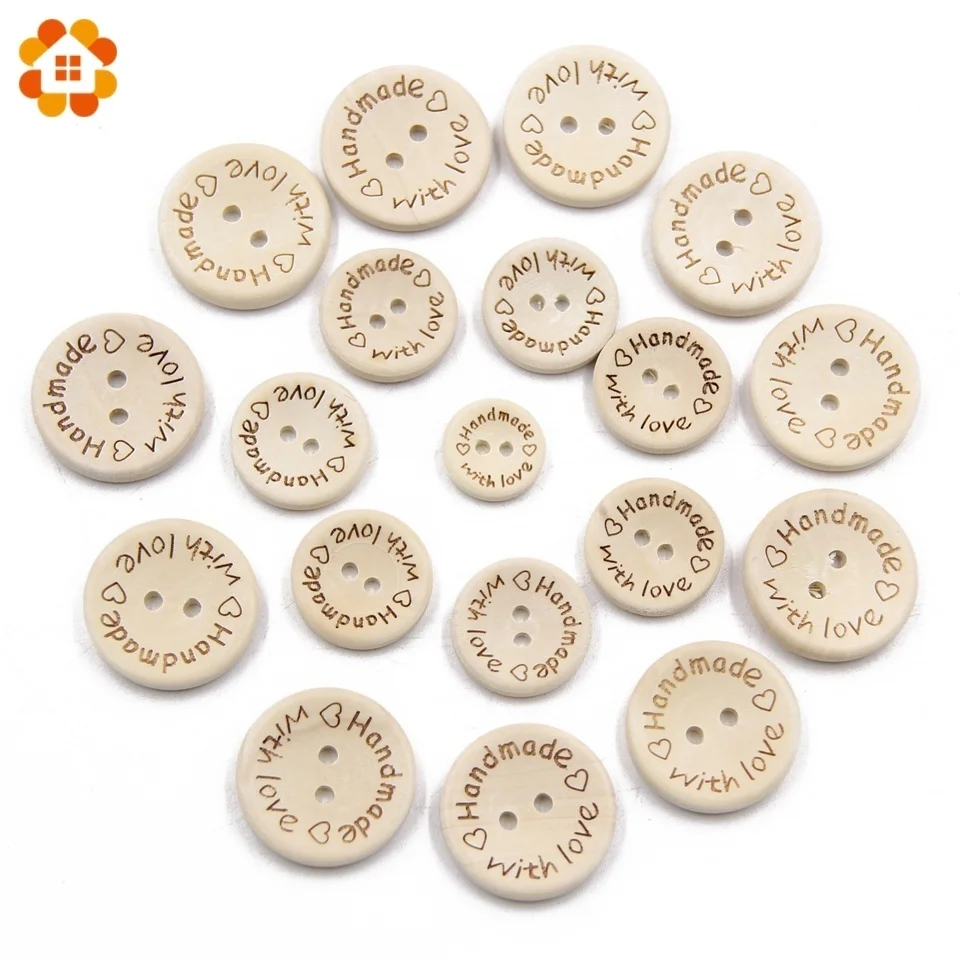 50PCS 2Hole Hademade With Love Wooden Buttons DIY Scrapbooking Crafts Baby Children Clothing Sewing Accessories Home Decorations
50PCS 2Hole Hademade With Love Wooden Buttons DIY Scrapbooking Crafts Baby Children Clothing Sewing Accessories Home Decorations