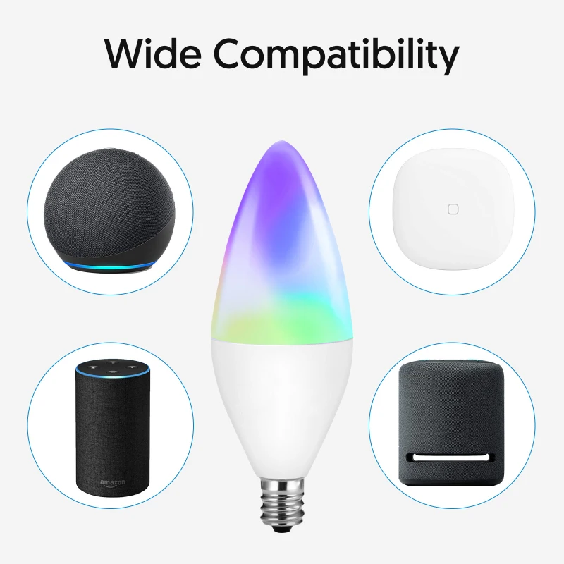 Zigbee 3.0 Candle Lamp Lightweight 320lm Smart Led Bulbs Stable Wifi Smart Light Bulb Smart Home 2700-6500k 4.5w Led Light Timer
Zigbee 3.0 Candle Lamp Lightweight 320lm Smart Led Bulbs Stable Wifi Smart Light Bulb Smart Home 2700-6500k 4.5w Led Light Timer