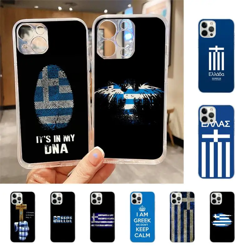 

Greece Greek National Flags Phone Case For Iphone 7 8 Plus X Xr Xs 11 12 13 Se2020 Mini Mobile Iphones 14 Pro Max Case