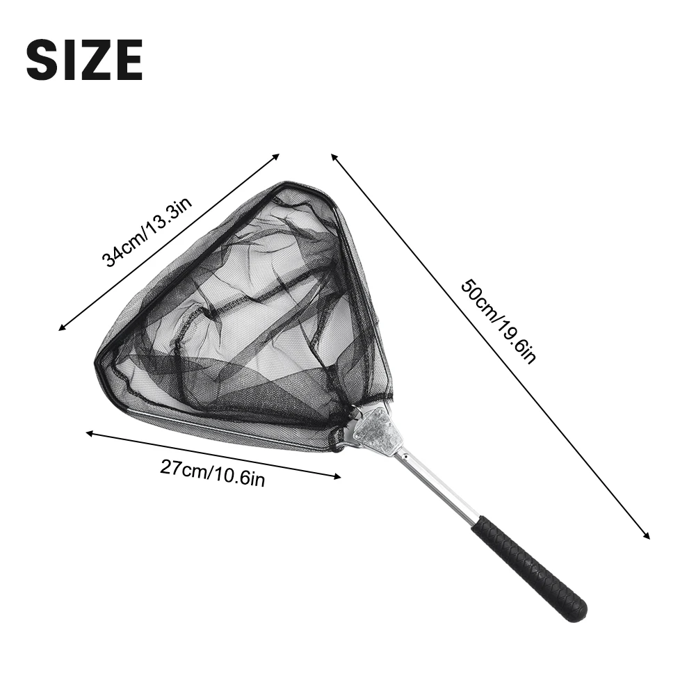 Copy Network Fishing Tackle Aluminum Alloy Black Folding Hand-copied Smooth Net Design Triangular Retractable Net
Copy Network Fishing Tackle Aluminum Alloy Black Folding Hand-copied Smooth Net Design Triangular Retractable Net