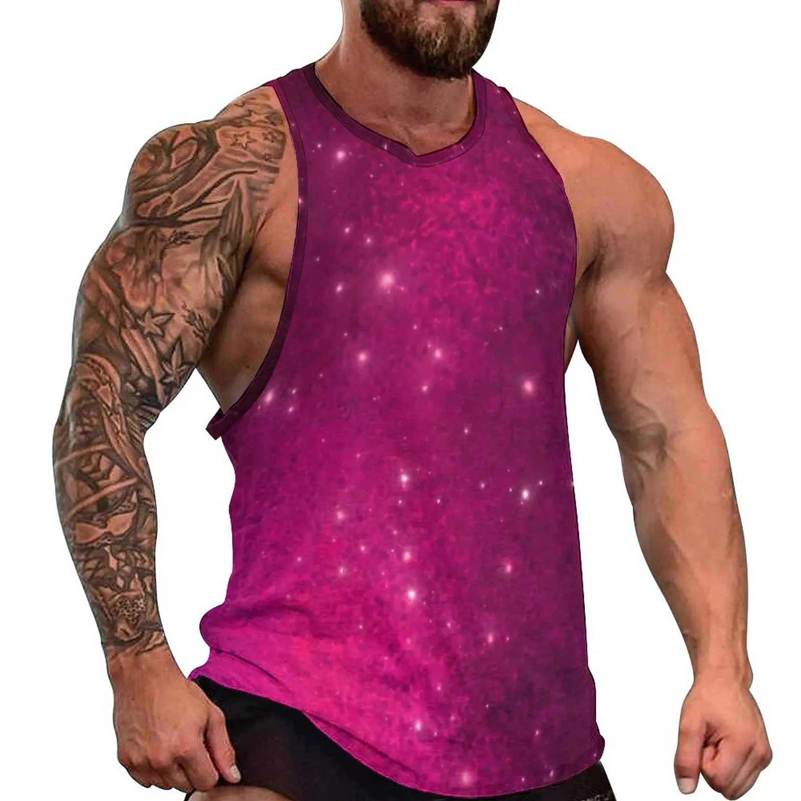 Pink Galaxy Tank Top Man Stars Print Tops Summer Graphic Bodybuilding Streetwear Oversized Sleeveless Vests
Pink Galaxy Tank Top Man Stars Print Tops Summer Graphic Bodybuilding Streetwear Oversized Sleeveless Vests