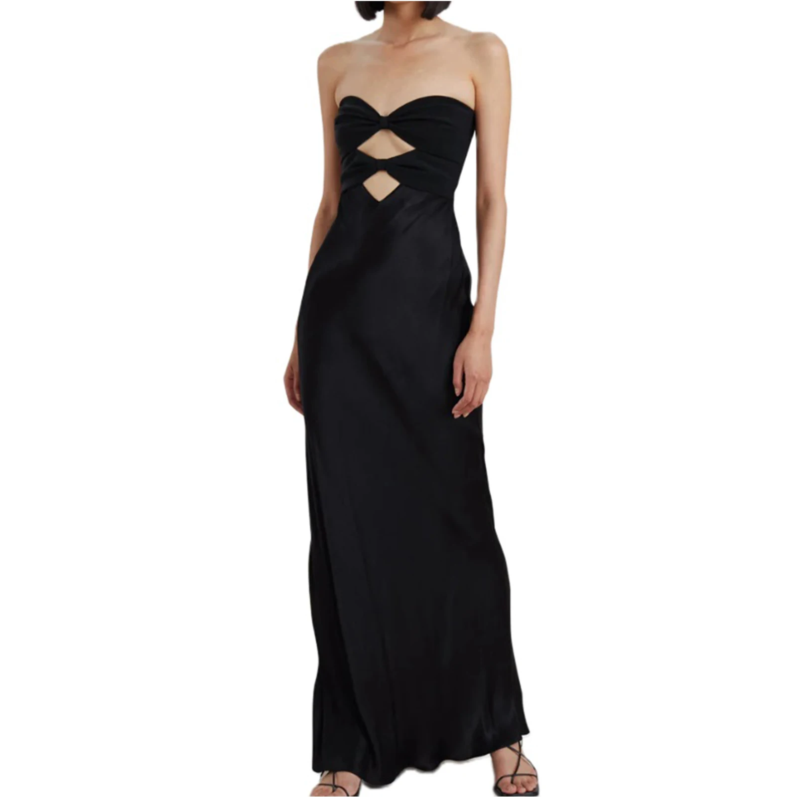 Cutout Strapless Knit Long Dresses For Women Summer Beach Party Bodycon Dress Off-Shoulder Satin Evening Backless Dress
Cutout Strapless Knit Long Dresses For Women Summer Beach Party Bodycon Dress Off-Shoulder Satin Evening Backless Dress