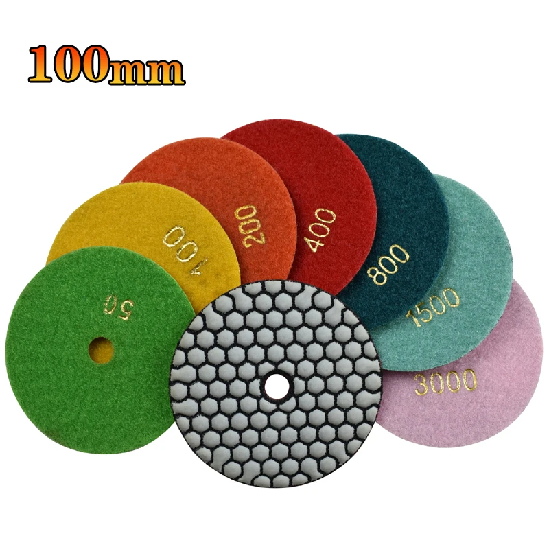 Алмазные полировальные накладки для гранита, мрамора, бетона, камня, 100 мм, 4 дюйма
Алмазные полировальные накладки для гранита, мрамора, бетона, камня, 100 мм, 4 дюйма