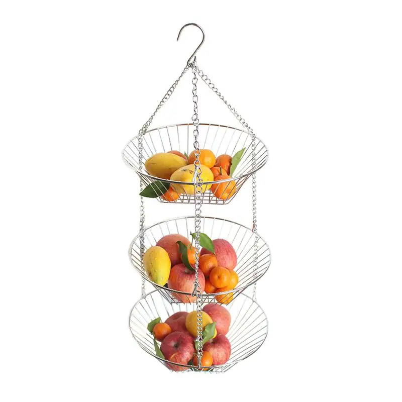 Hanging Fruit Basket Iron Art 3-Layer Baskets Fruit Tray Drain Basket Household Fruit Bowl Storage Basket
Hanging Fruit Basket Iron Art 3-Layer Baskets Fruit Tray Drain Basket Household Fruit Bowl Storage Basket