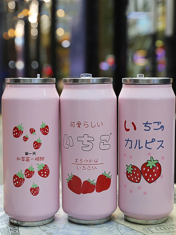 Creative Sus304 Stainless Steel Japan Juice Candy Color Drink Cans Thermos Portable Unisex Students Personality Trendy Straw Cup
Creative Sus304 Stainless Steel Japan Juice Candy Color Drink Cans Thermos Portable Unisex Students Personality Trendy Straw Cup