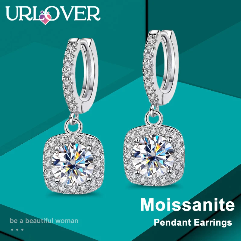 URLOVER D Color Moissanite Earring 925 Sterling Sliver Plated with White Gold Earring for Women Wedding Engagement Fine Jewelry
URLOVER D Color Moissanite Earring 925 Sterling Sliver Plated with White Gold Earring for Women Wedding Engagement Fine Jewelry