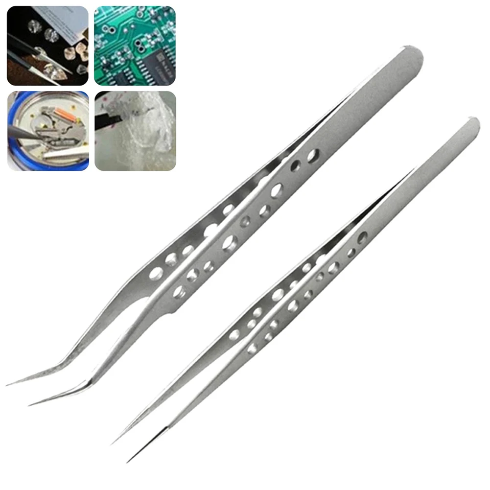 Precision Industrial Tweezers Stainless Steel Forceps Anti-static Tweezers Electronics Parts Repair Maintenance Hand Tools
Precision Industrial Tweezers Stainless Steel Forceps Anti-static Tweezers Electronics Parts Repair Maintenance Hand Tools
