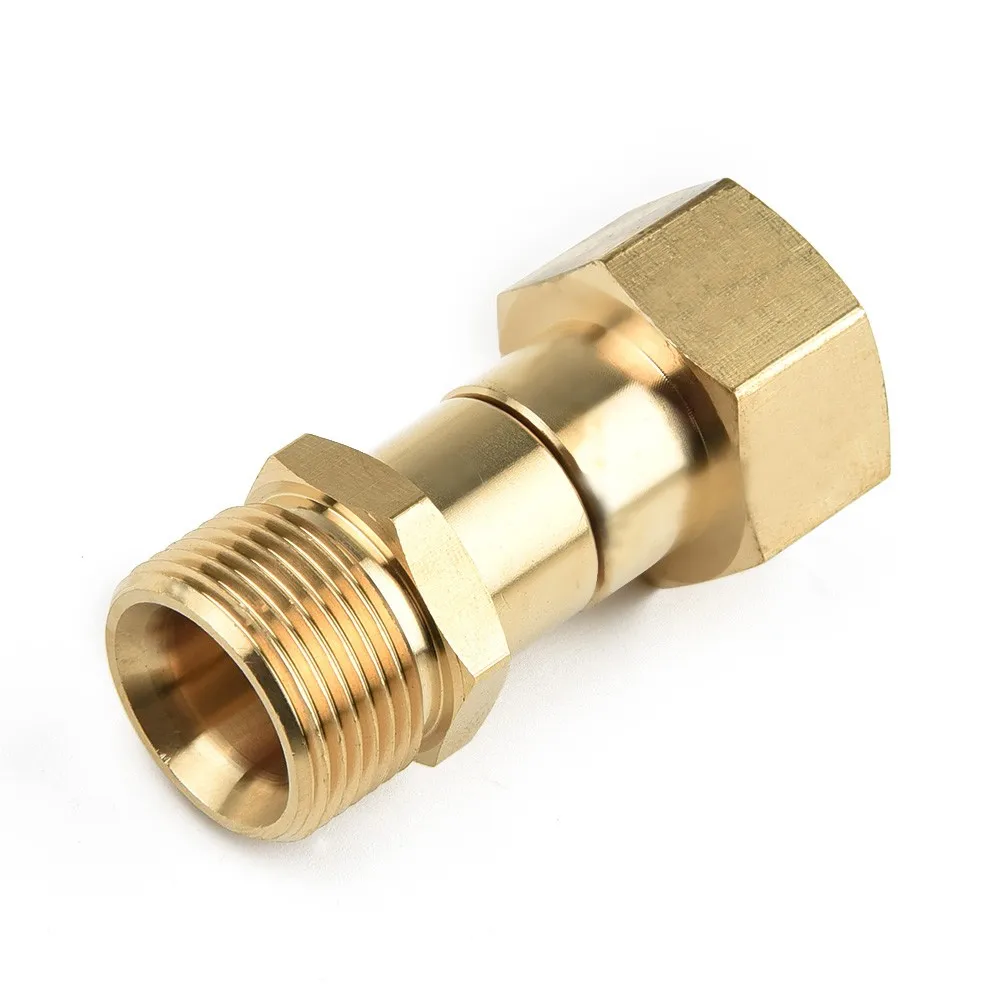 

Anti-tangle High Pressure Washer Swivel Joint Hose Fitting M22 14MM Thread Fitting 360 Degree Rotation Hose Sprayer Connector