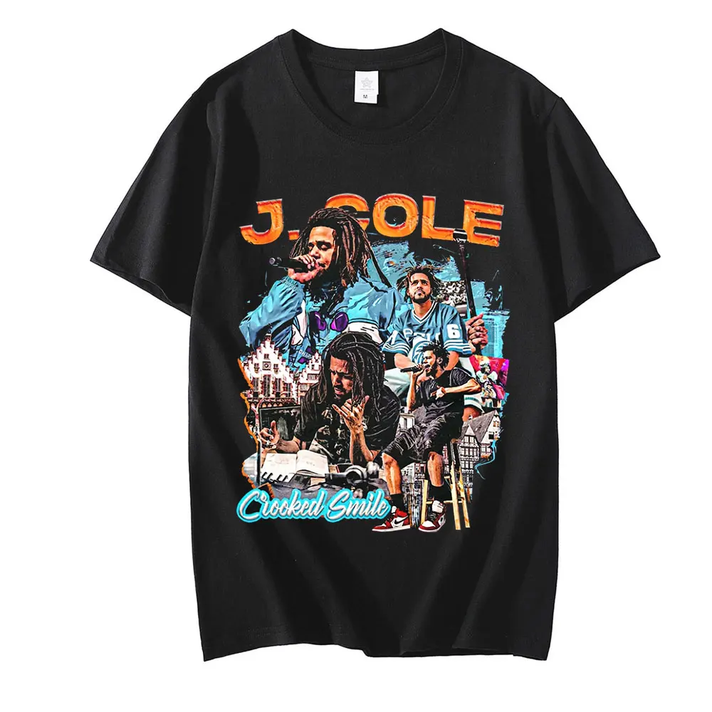 J Cole Crooked Smile Summer Fashion Rapper T-Shirt Harajuku Black Men Women Unisex Tees Cotton Short Sleeve Tshirt Streetwear
J Cole Crooked Smile Summer Fashion Rapper T-Shirt Harajuku Black Men Women Unisex Tees Cotton Short Sleeve Tshirt Streetwear