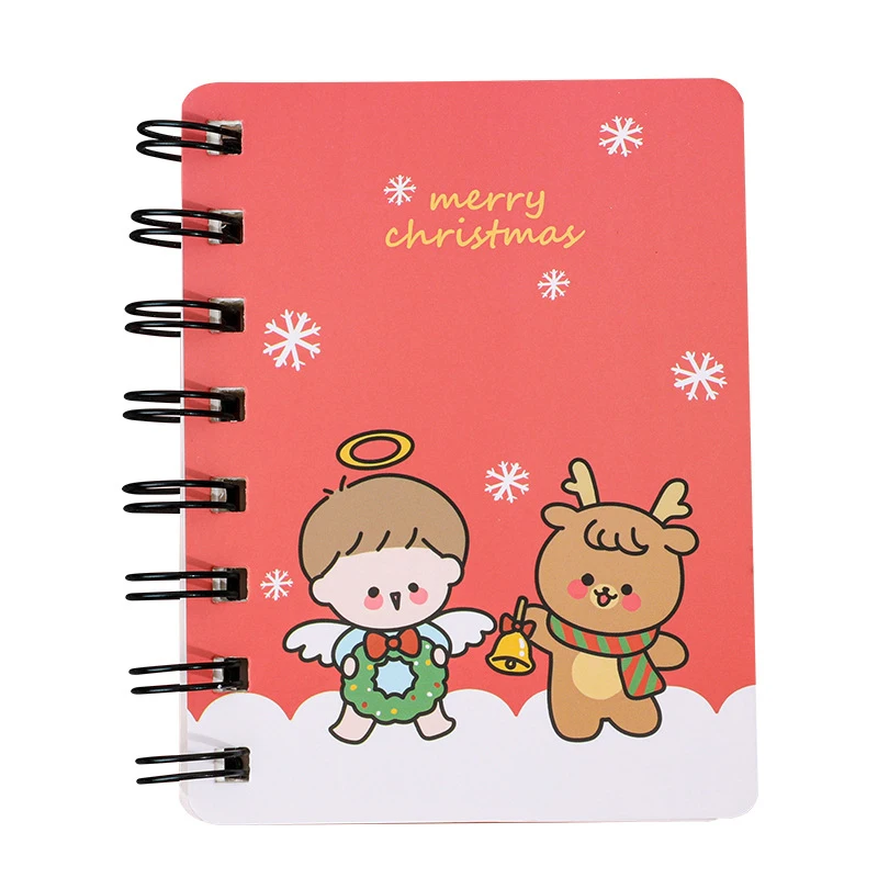 80 Sheets/book Cute Cartoon Christmas Claus Elk Snowman Portable Coil Notebook School Office Supplies Kids Stationery
80 Sheets/book Cute Cartoon Christmas Claus Elk Snowman Portable Coil Notebook School Office Supplies Kids Stationery
