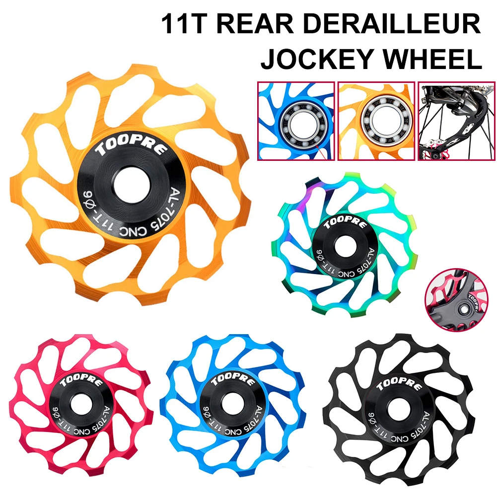 11T Bike Rear Derailleur Jockey Roller Bicycle Ceramic Bearing Jockey Wheel Mountain Road Bike Guide Roller Cycling Accessories
11T Bike Rear Derailleur Jockey Roller Bicycle Ceramic Bearing Jockey Wheel Mountain Road Bike Guide Roller Cycling Accessories