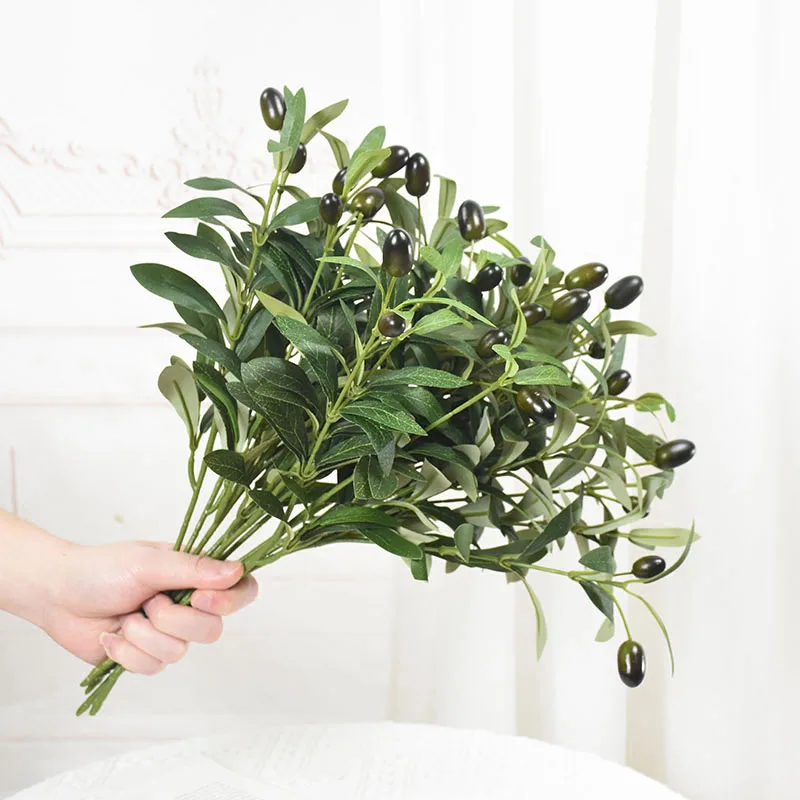 Artificial Green Leaf Olive Branch With Olive Fruit Wedding Home Photography Props Flowers Arrangement Decoration Fake Plants
Artificial Green Leaf Olive Branch With Olive Fruit Wedding Home Photography Props Flowers Arrangement Decoration Fake Plants