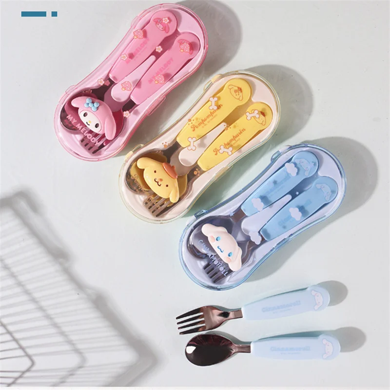 Sanrio Stainless Steel Tableware Set Spoon And Fork Two Piece Set Children'S School Lunch Summer Outdoor Picnic 
Sanrio Stainless Steel Tableware Set Spoon And Fork Two Piece Set Children'S School Lunch Summer Outdoor Picnic