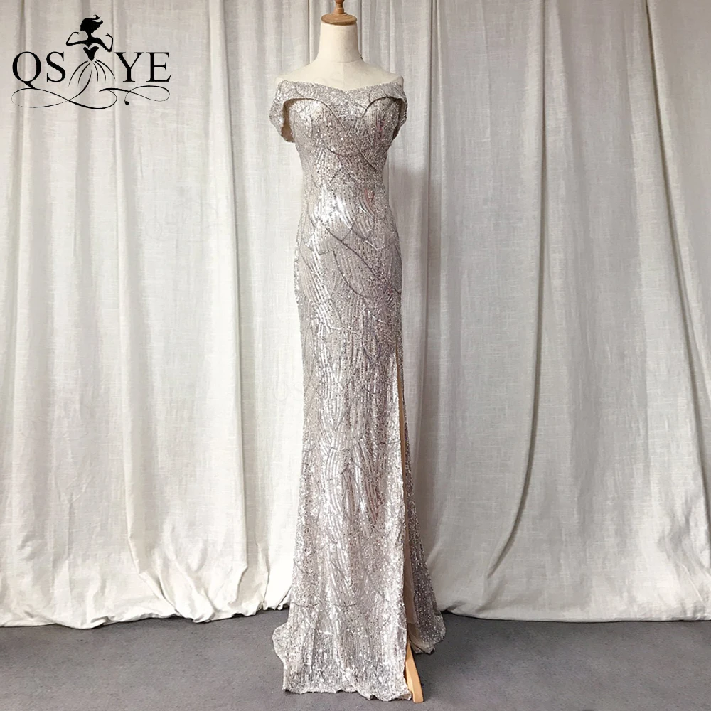 Off Shoulder Silver Evening Dress Mermaid Crisscross Prom Gown Glitter Sequin Party Ruched V Neck Sparkle Formal Gown Sexy Split
Off Shoulder Silver Evening Dress Mermaid Crisscross Prom Gown Glitter Sequin Party Ruched V Neck Sparkle Formal Gown Sexy Split
