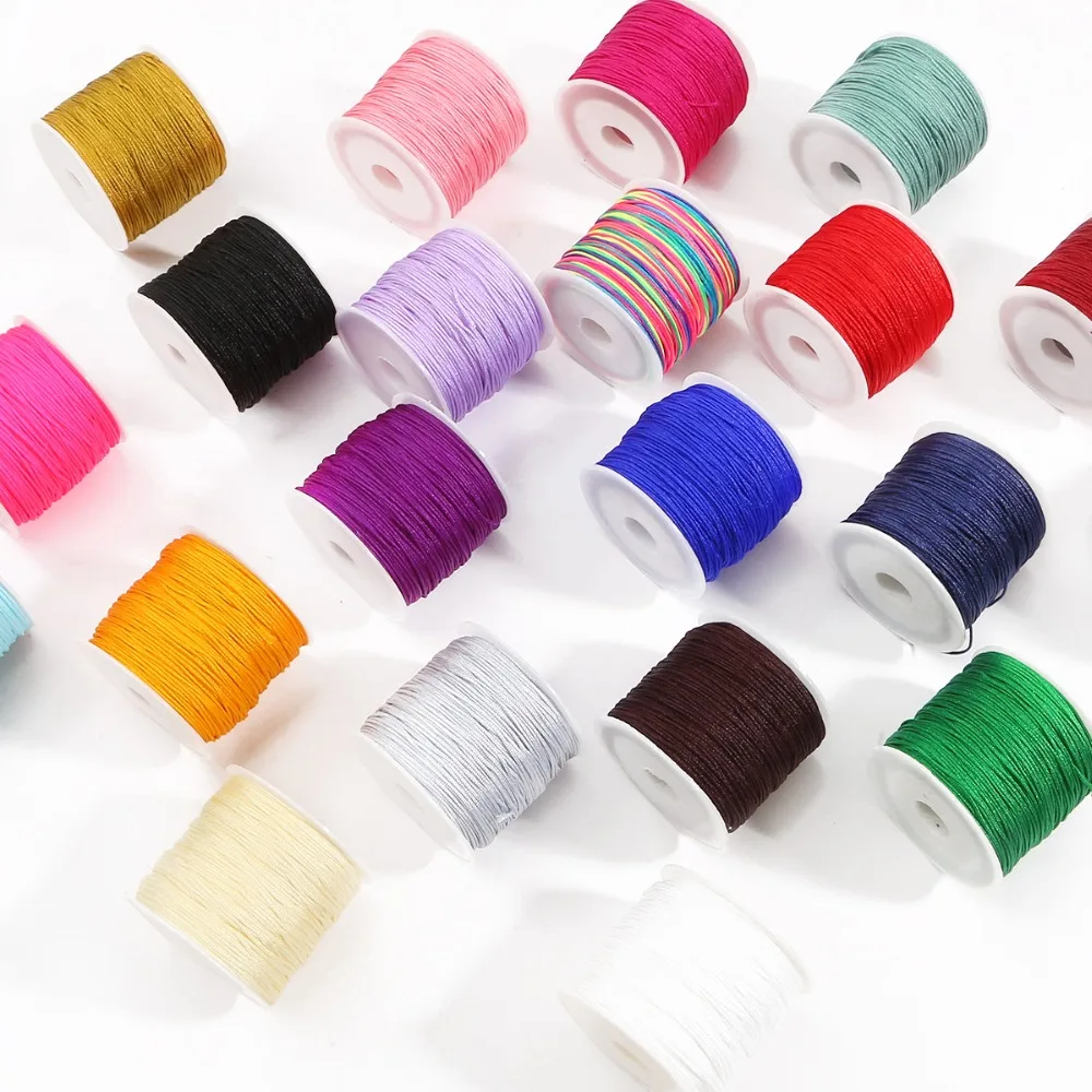 50Yards/Roll 0.8mm Nylon Cord Thread Chinese Knot Macrame Cord Bracelet Braided String DIY Tassels Beading String Thread
50Yards/Roll 0.8mm Nylon Cord Thread Chinese Knot Macrame Cord Bracelet Braided String DIY Tassels Beading String Thread