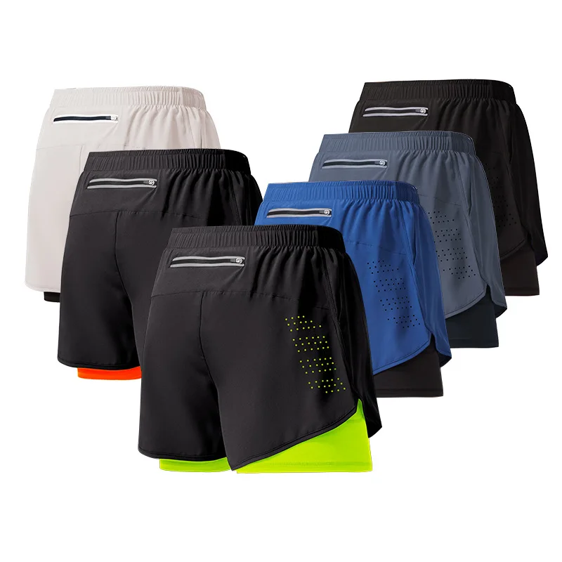 2 Packs Sport Shorts Men Sportswear Double-deck Running Shorts 2 In 1 Beach Bottoms Summer Gym Fitness Training Jogging Shorts
2 Packs Sport Shorts Men Sportswear Double-deck Running Shorts 2 In 1 Beach Bottoms Summer Gym Fitness Training Jogging Shorts
