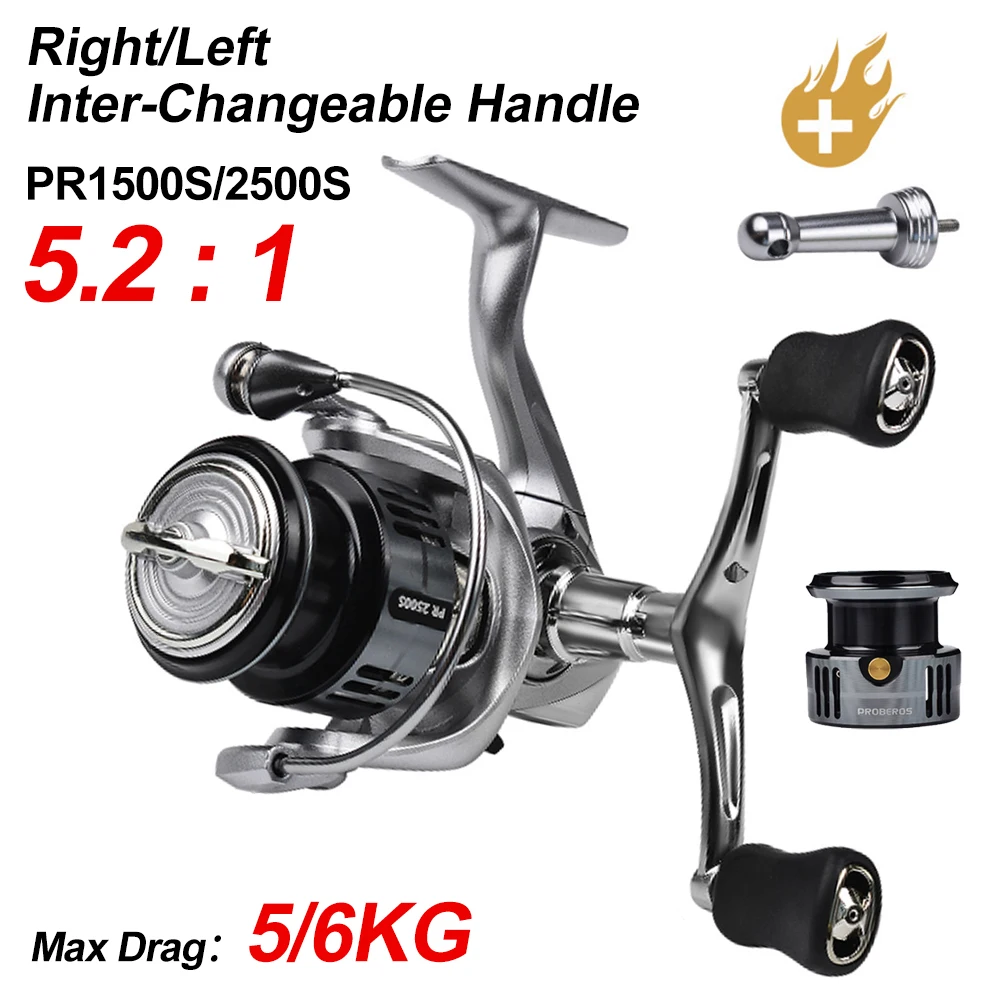 Double Grip Spinning Fishing Reel 7+1BB Long Casting Ultra-Smooth Fishing Reel for Carp Freshwater Saltwater with Balancer Bar
Double Grip Spinning Fishing Reel 7+1BB Long Casting Ultra-Smooth Fishing Reel for Carp Freshwater Saltwater with Balancer Bar