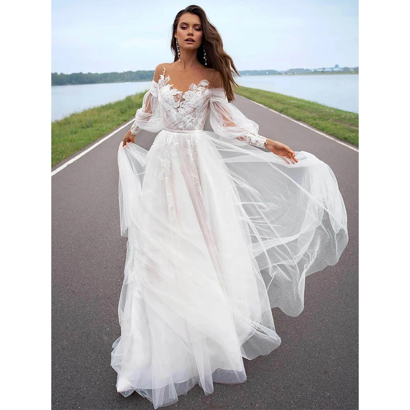 Queen Bridal Elegant Wedding Dresses 2022 Charming A-Line V-Neck And Half Puff Sleeve Bridal Gowns Custom Made Vestidos De Novia
Queen Bridal Elegant Wedding Dresses 2022 Charming A-Line V-Neck And Half Puff Sleeve Bridal Gowns Custom Made Vestidos De Novia