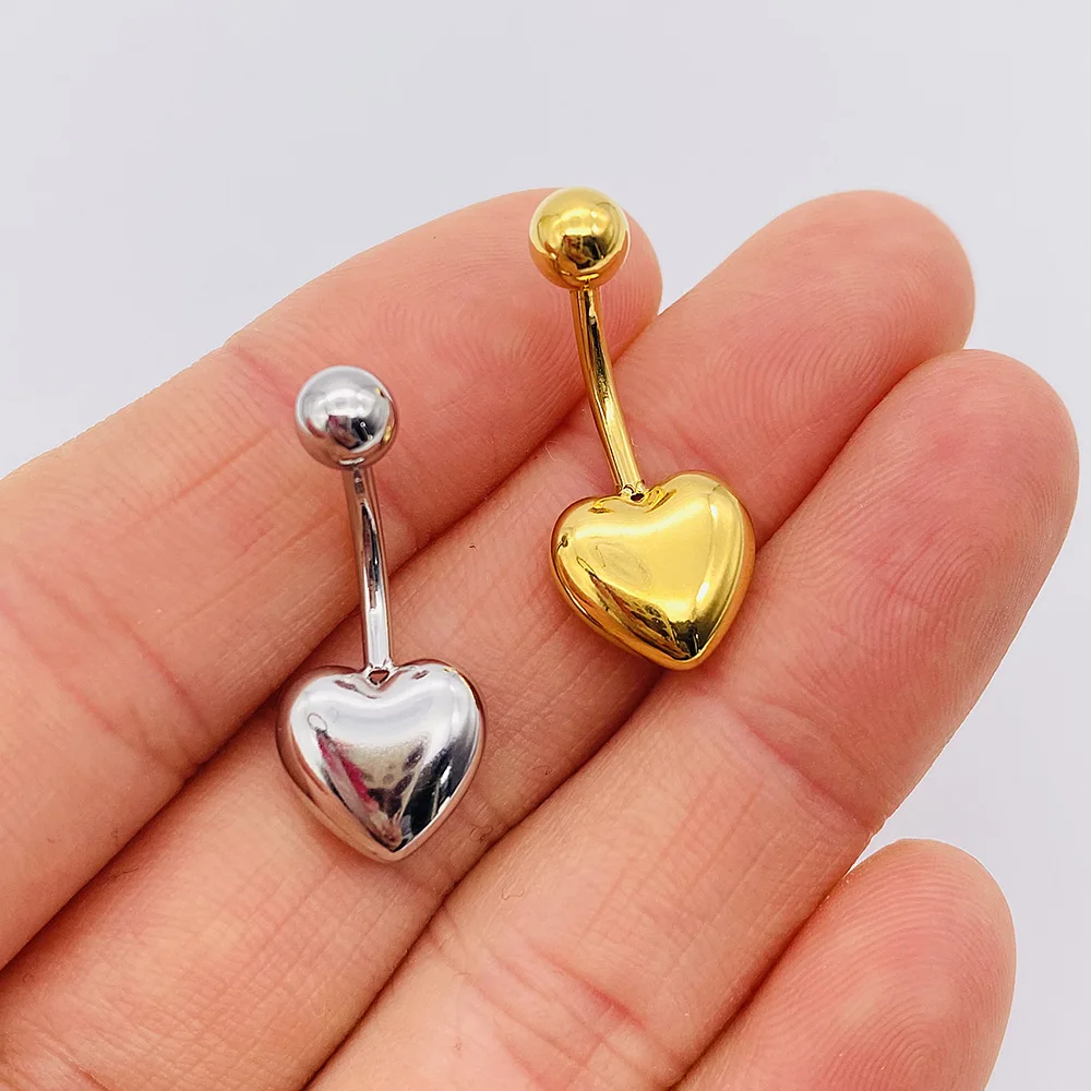 Fashion Love Heart Belly Button Rings Titanium Steel Gold / Silver Sexy Body Jewelry for Women CZ Navel Piercing New 1Pc
Fashion Love Heart Belly Button Rings Titanium Steel Gold / Silver Sexy Body Jewelry for Women CZ Navel Piercing New 1Pc