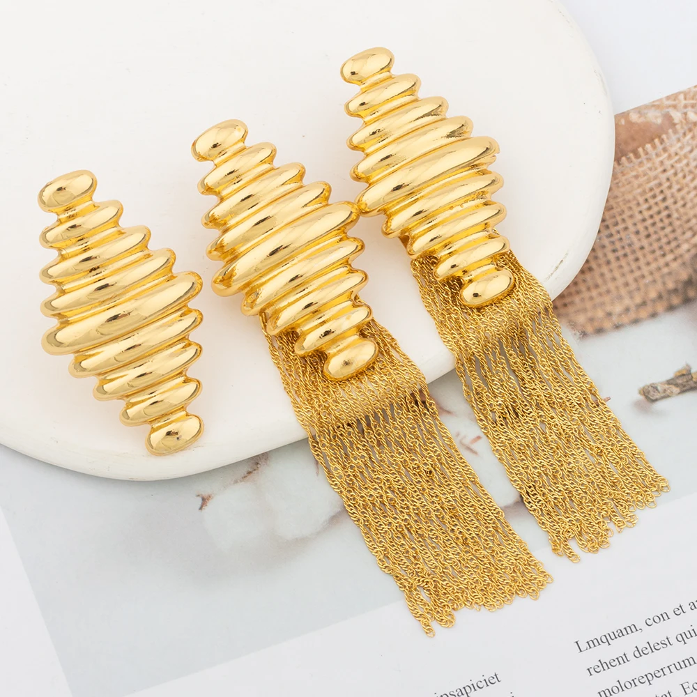 Ethiopian Gold Color Jewelry Set for Ladies Sweet Boknot Earrings and Finger Ring Weddings Party Jewelry Set Dubai Daily Wear
Ethiopian Gold Color Jewelry Set for Ladies Sweet Boknot Earrings and Finger Ring Weddings Party Jewelry Set Dubai Daily Wear