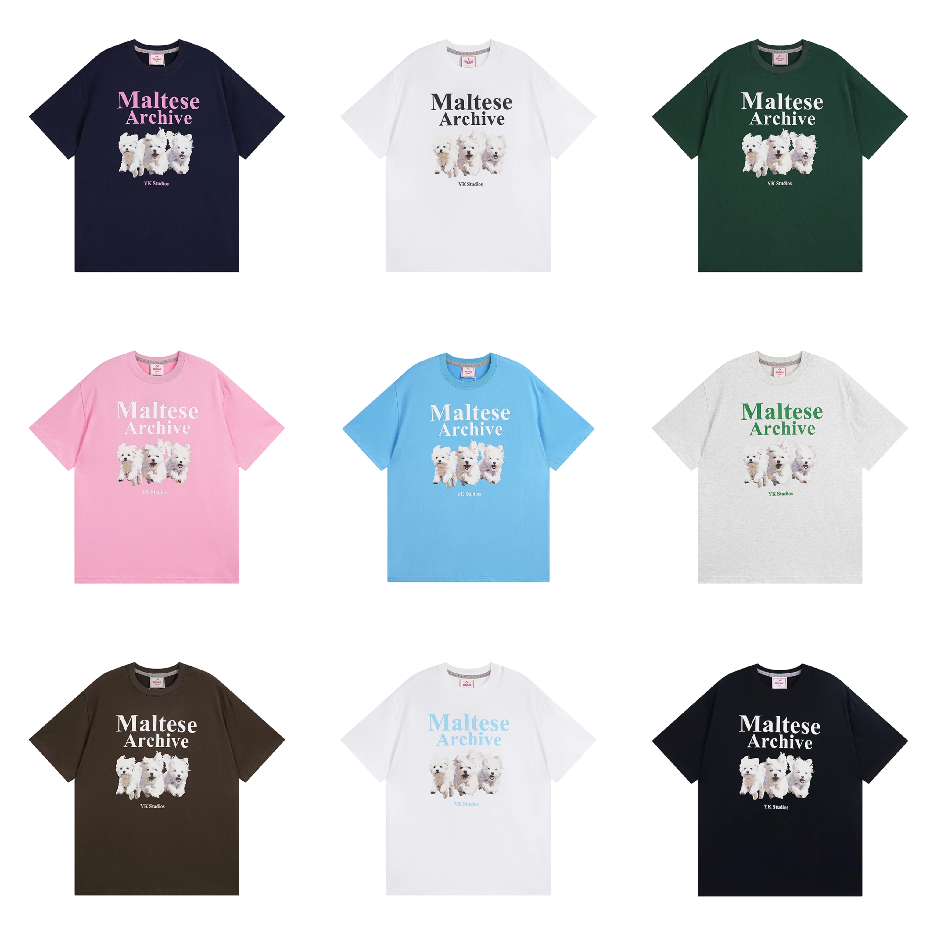 Korean fashion brand WAIKEI YKSTUDIOS Zuer Yilin puppy print short sleeve men/women T-shirt ins
Korean fashion brand WAIKEI YKSTUDIOS Zuer Yilin puppy print short sleeve men/women T-shirt ins