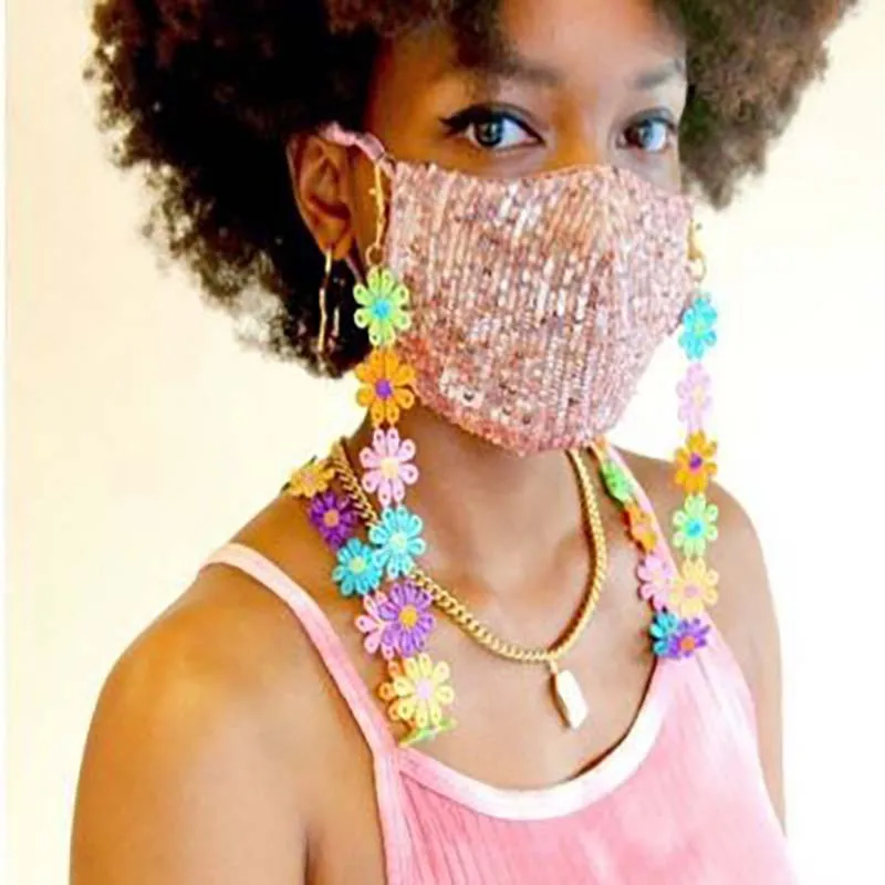 New Fashion Colored Mask Chain for Women Boho Style Sunglasses Lanyard Holder Flower Necklace Layers Bracelet Bag Decoration
New Fashion Colored Mask Chain for Women Boho Style Sunglasses Lanyard Holder Flower Necklace Layers Bracelet Bag Decoration