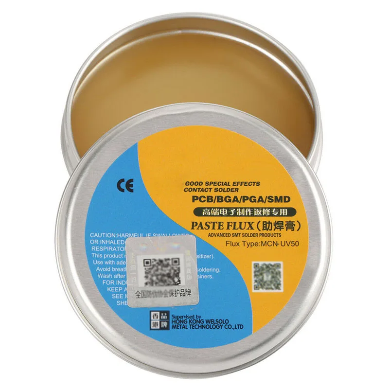 MCN-UV50 Paste Flux Soldering Grease Fluxes 0.2PaS For Flux Soldering Precision Electronic Product PCB BGA Soldering Flux
MCN-UV50 Paste Flux Soldering Grease Fluxes 0.2PaS For Flux Soldering Precision Electronic Product PCB BGA Soldering Flux