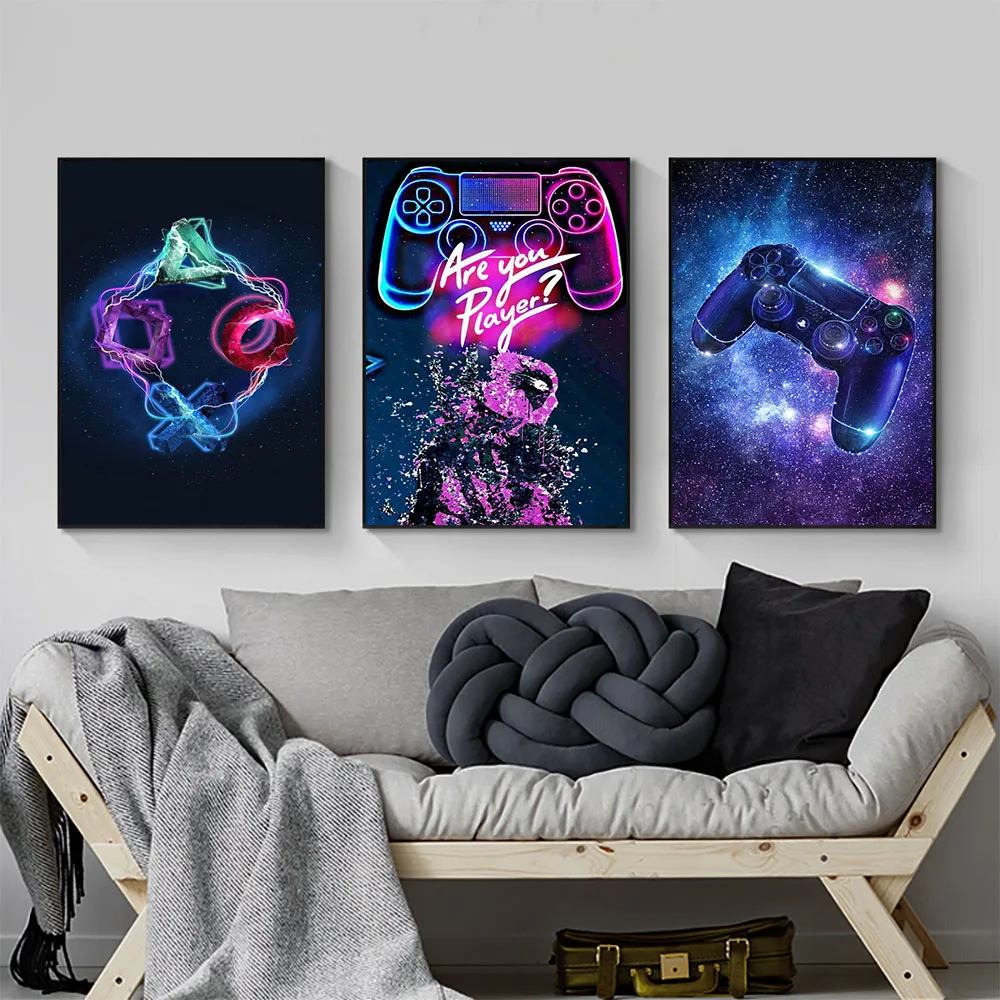Glowing Game Poster Printing Neon Gamepad Illustration Wall Art Image Joystick Canvas Boys Home Decor
Glowing Game Poster Printing Neon Gamepad Illustration Wall Art Image Joystick Canvas Boys Home Decor