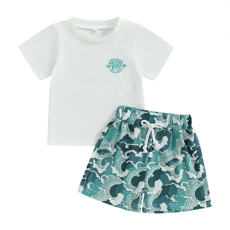 Kid Boys Pants Suit, Casual Street Short Sleeves Round Neck Tops + Spindrift Print Drawstring Shorts
Kid Boys Pants Suit, Casual Street Short Sleeves Round Neck Tops + Spindrift Print Drawstring Shorts