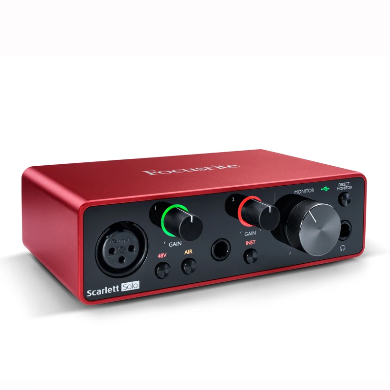 

Promotion Focusrite Scarlett Solo 3rd gen 2 input 2 output USB audio interface sound card professional for recording Microphone