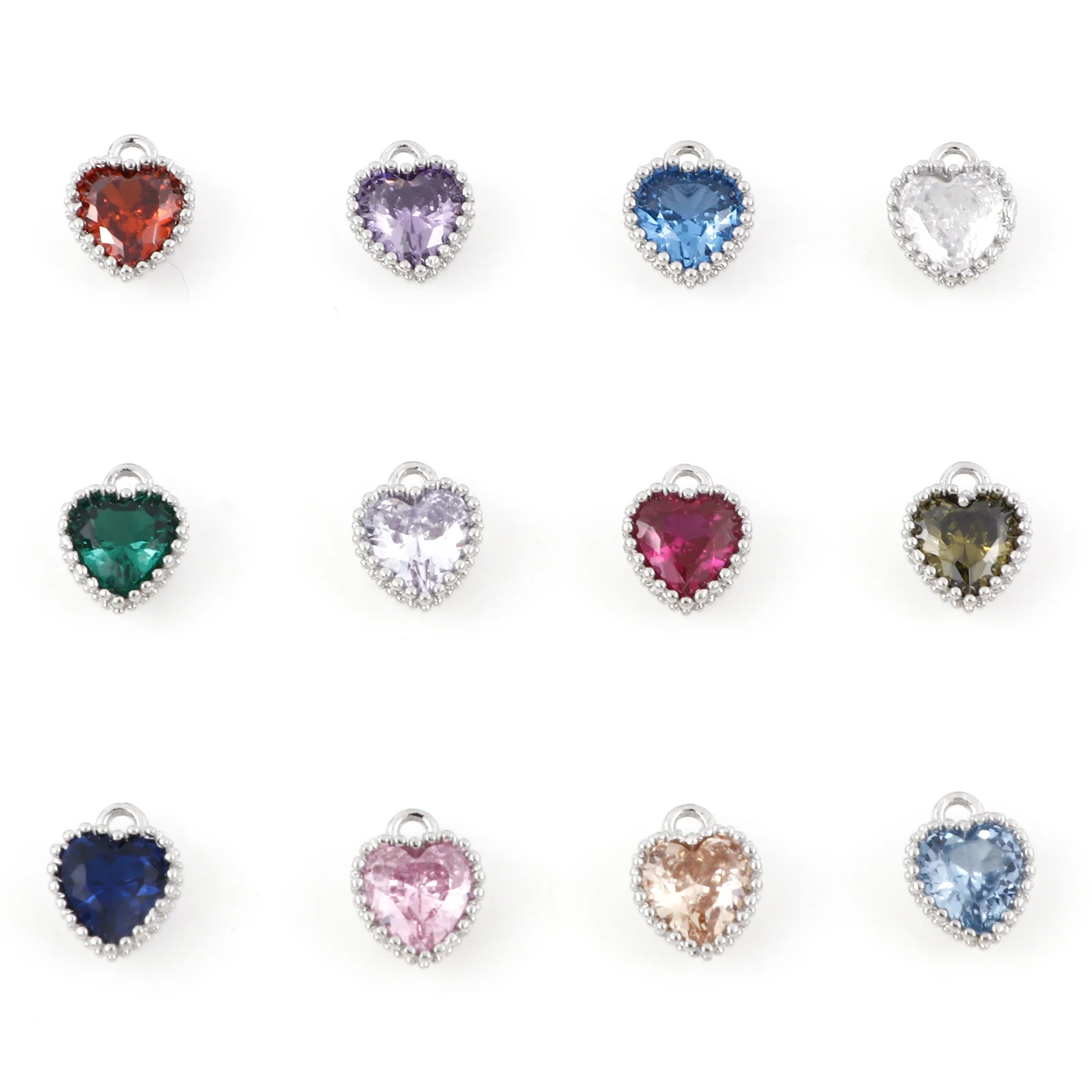2PCs 8x6.5mm Birthstone Charms 12 Colors Heart Silver Color Pendants For Necklace Bracelet Jewelry Making Diy Rhinestone Beads
2PCs 8x6.5mm Birthstone Charms 12 Colors Heart Silver Color Pendants For Necklace Bracelet Jewelry Making Diy Rhinestone Beads